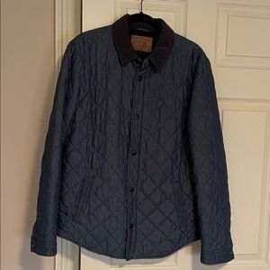 Barbour Dark Blue Quilted Shirt Jacket